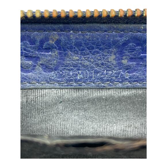 🔴 Gucci Compact Zip Wallet - Blue Guccissima Leather - Picture 7 of 7